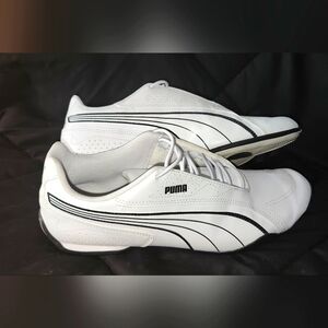 Puma White Sneakers with Black Accents